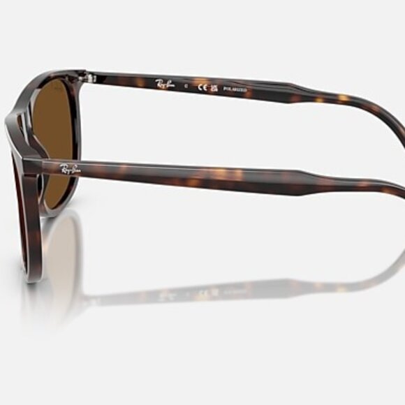 NEW RAY-BAN RB2216 902/57 Rectangle Sunglasses – Havana Brown Polarized 61-18